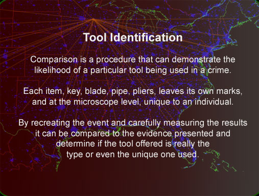 Forensic tool mark identifcation
