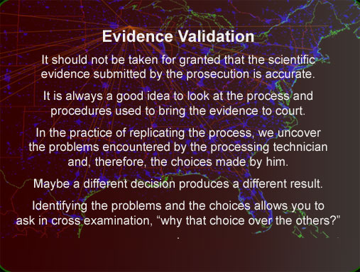 Independent lab evidence validation