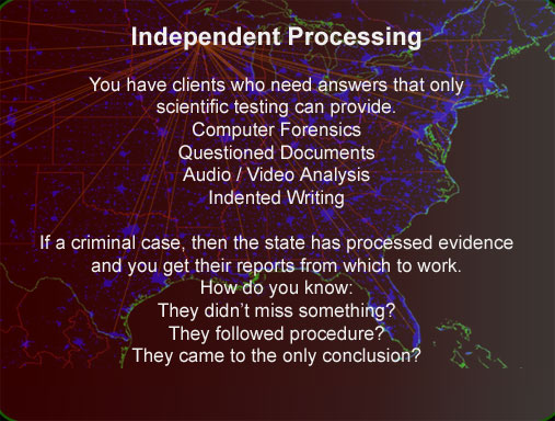 Independent forensic evidence evaluation and processing