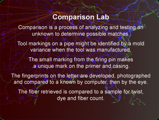 Wisconsin forensic comparison lab trace analysis