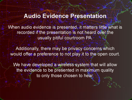 Portable systems for audio evidence presentation in Wisconsin court