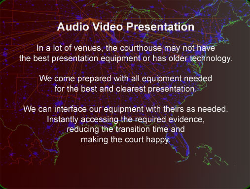 Audio video presentation portable equipment for Wisconsin courts