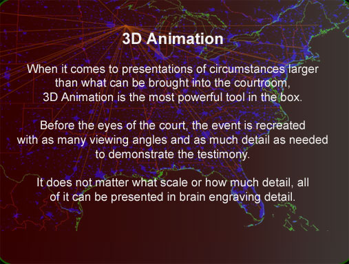 3D animation best for supporting testimony