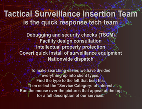 world wide rapid response covert surveillance operations